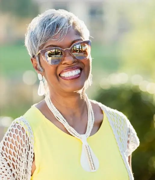 woman smiling using a FL home warranty-1